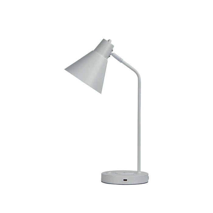 Stylish Oriel TARGA lamp with on/off switch on the base. White