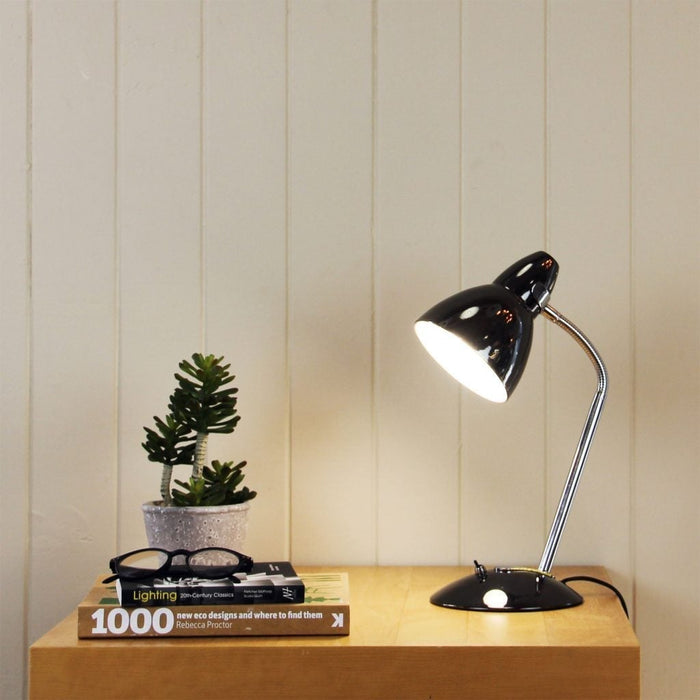 Oriel Trax Gooseneck Desk Lamp - Classic Metal Task Light