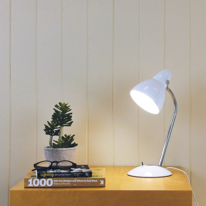 Oriel Trax Gooseneck Desk Lamp - Classic Metal Task Light