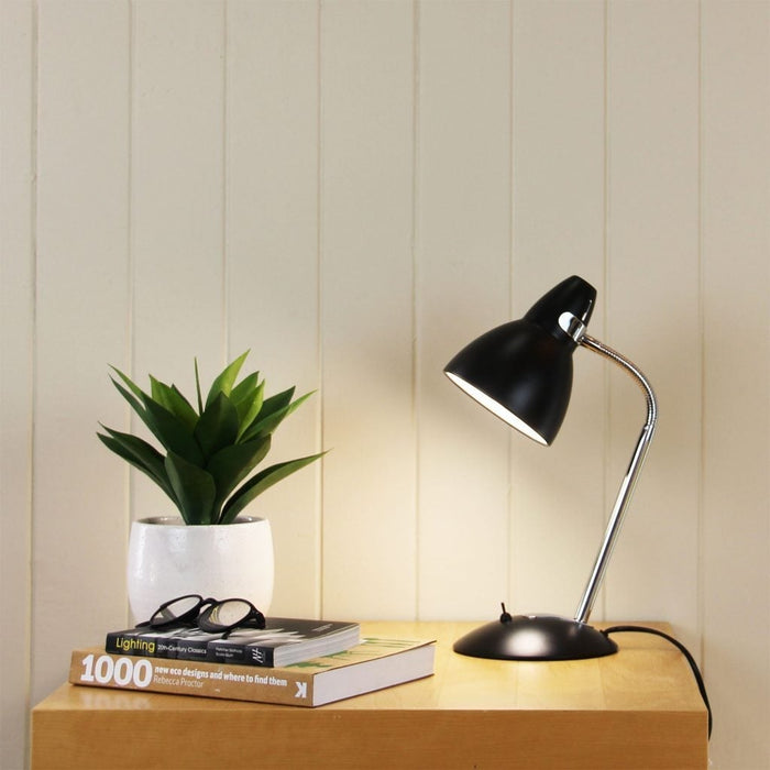 Oriel Trax Gooseneck Desk Lamp - Classic Metal Task Light