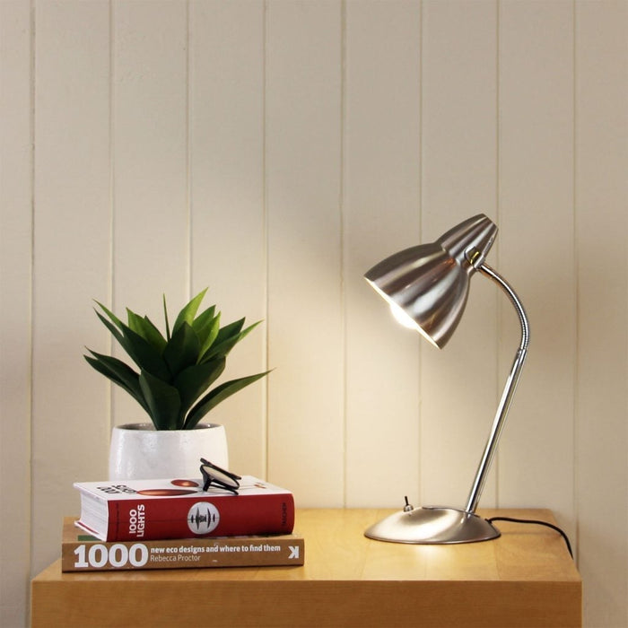 Oriel Trax Gooseneck Desk Lamp - Classic Metal Task Light