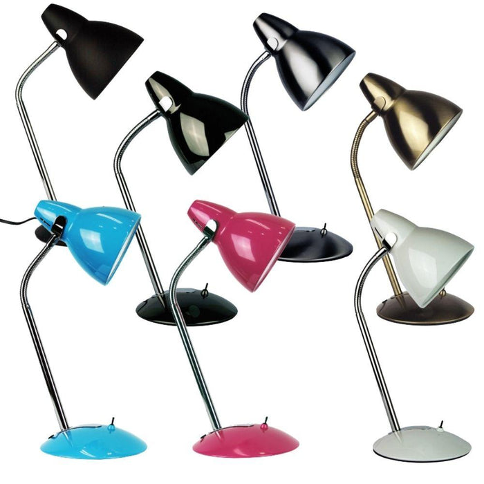 Oriel Trax Gooseneck Desk Lamp - Classic Metal Task Light