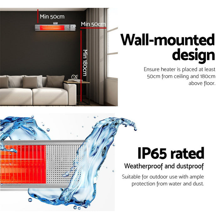 Electric Strip Infrared Radiant Heaters 2000W