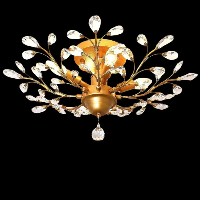 MARGARET 4 Lights Gold CTC Crystal Chandelier