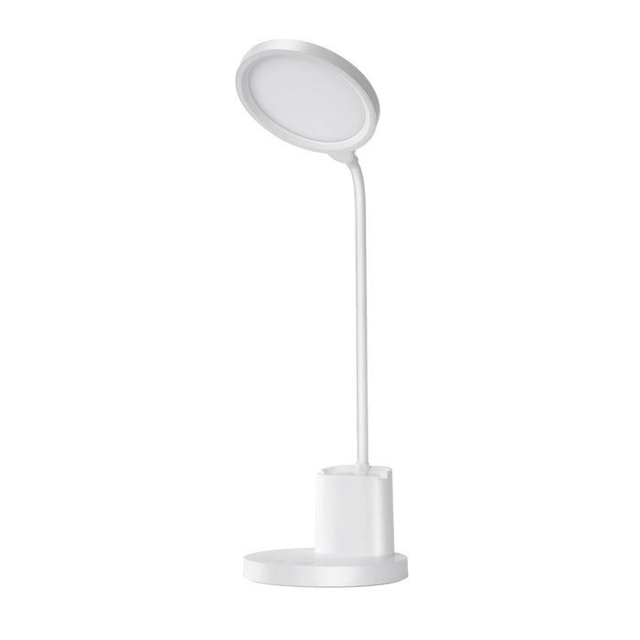 Desk Lamp With Pen And Phone Holder (White)