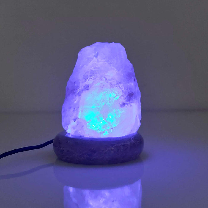 USB Colour Changing Salt Himalayan Lamp - Natural Shape Pink Rock LED Light