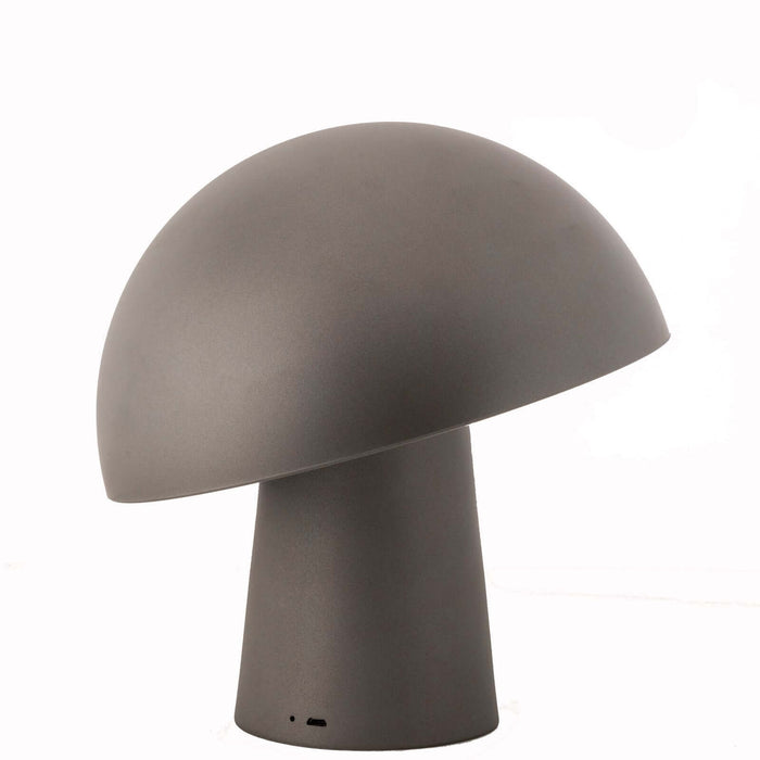 LED Cordless Mushroom USB Rechargeable Table Lamp Dimming Night Light - Steel Grey