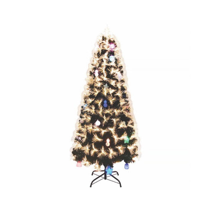 1.2M Gold Fibre Optic LED Christmas Tree with Light-up Decorations