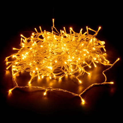 520 LED Connectable Fairy Light Chain Clear Cable - 6 Colour Options