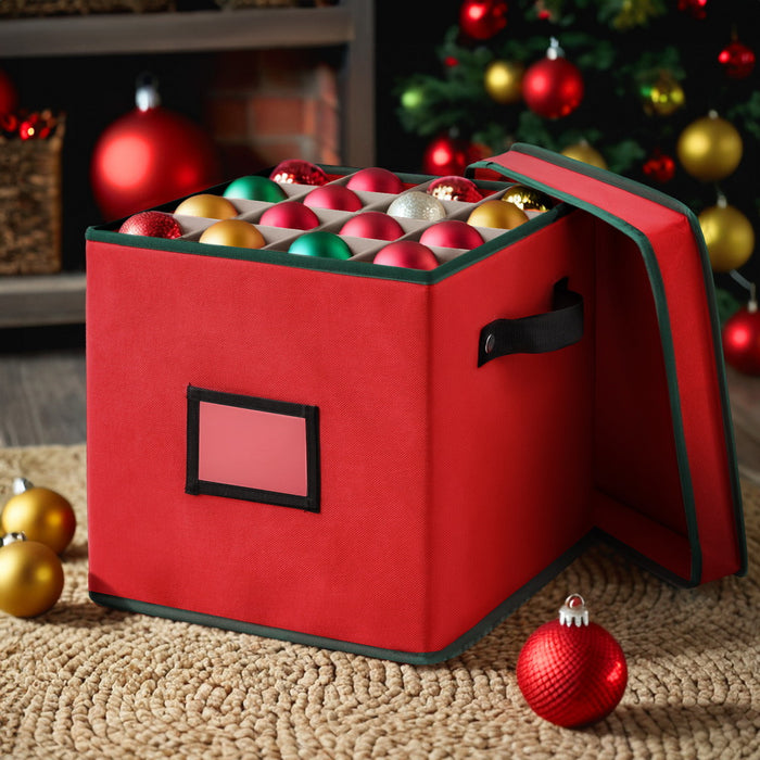 Christmas Baubles Storage Box 64 Dividers Xmas Ornaments Container