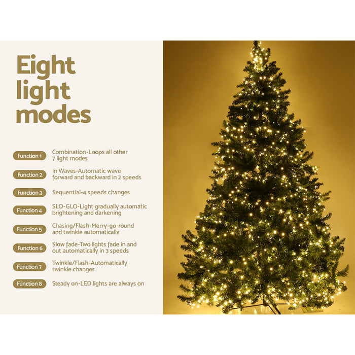 2.4M LEDs 8 Light Modes Christmas Tree