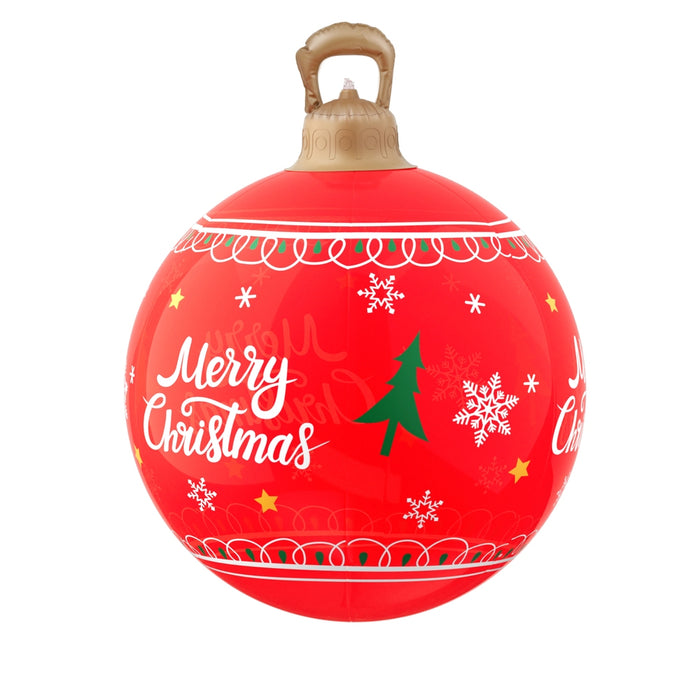 60cm Christmas Inflatable Ball Led Illuminated Decoration Red