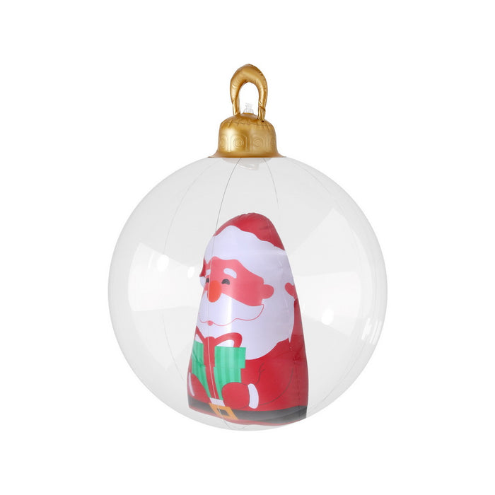 60cm Christmas Giant Bauble Inflatable Santa Decoration Clear