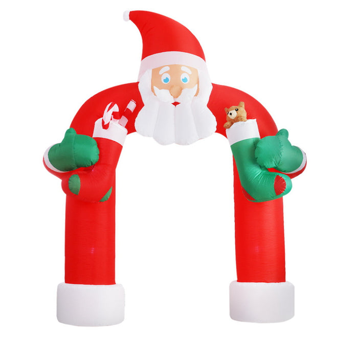 3M Christmas Inflatable Santa Archway Outdoor Decorations with Lights