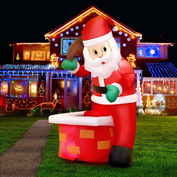 1.2M Christmas Inflatable Santa Illuminated Decorations