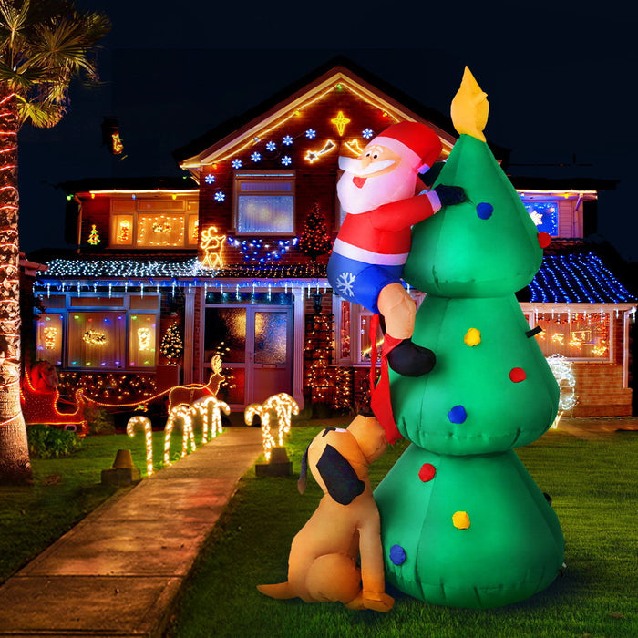 1.8M Christmas Inflatable Santa Tree Illuminated Decorations