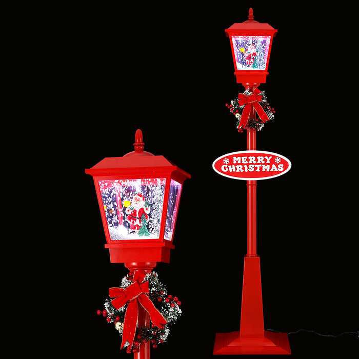 1.8M Musical Christmas Post Lamp LED Outdoor Decorations