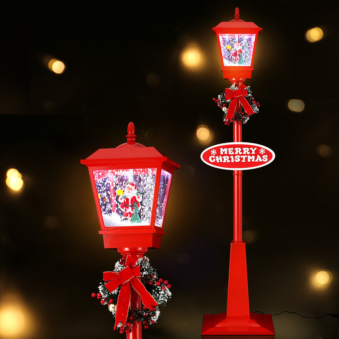 1.8M Musical Christmas Post Lamp LED Outdoor Decorations