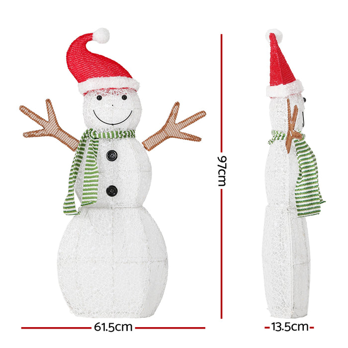 1M Snowman 80 LED Christmas Lights Figure