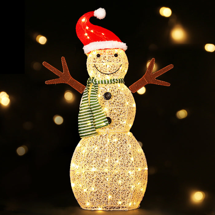 1M Snowman 80 LED Christmas Lights Figure