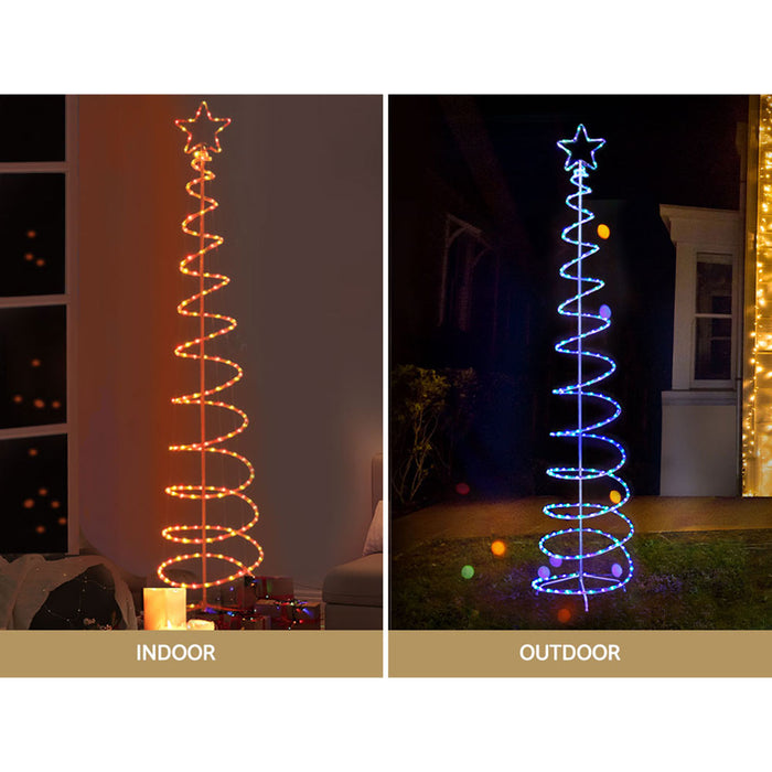 2.4M Christmas Tree LED Solar Motif Lights