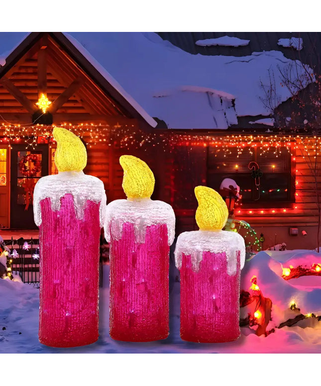 Acrylic Candles - Set of 3