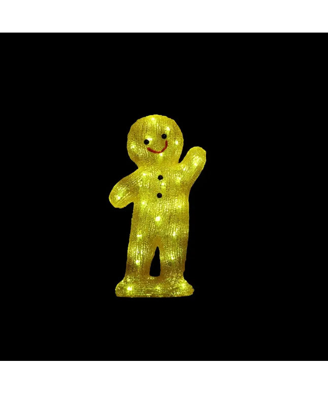 Acrylic Gingerbread Man - H40cm-Christmas Figure-Lexi Lighting