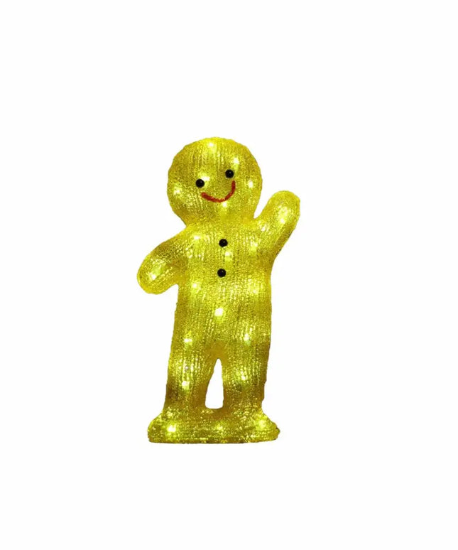 Acrylic Gingerbread Man - H40cm-Christmas Figure-Lexi Lighting