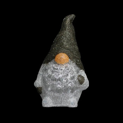 Acrylic Grey Santa Gonk - H40cm-Christmas Figure-Lexi Lighting