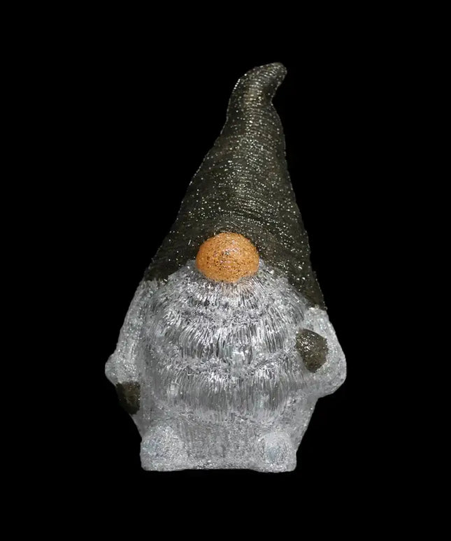 Acrylic Grey Santa Gonk - H40cm-Christmas Figure-Lexi Lighting
