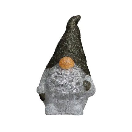 Acrylic Grey Santa Gonk - H40cm-Christmas Figure-Lexi Lighting