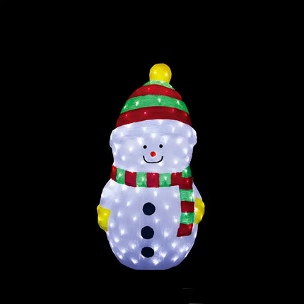 Acrylic LED Snowman - 2 Size - Xmas Outdoor Decoration - 61cm - Christmas Figure