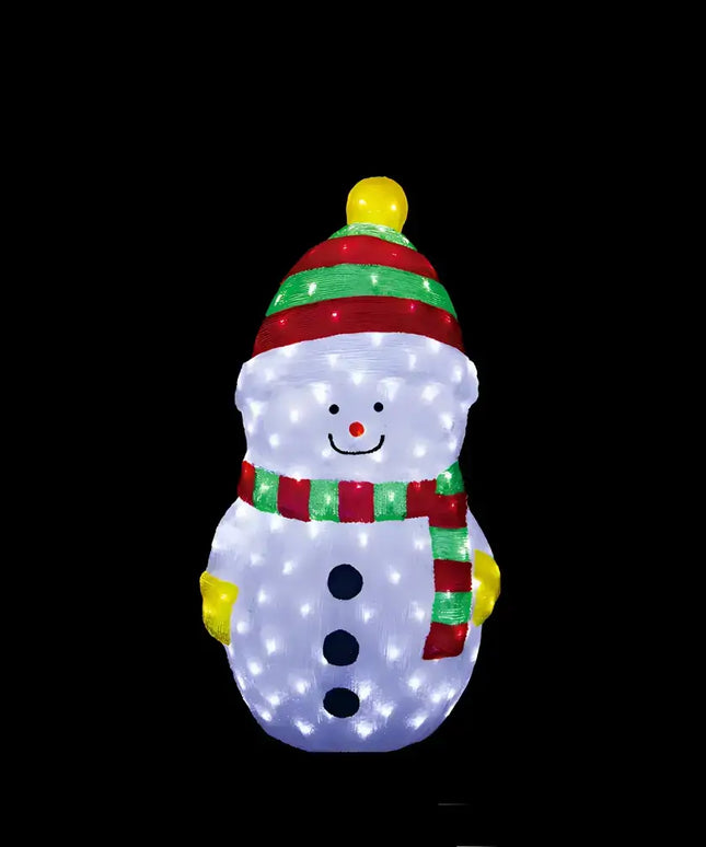 Acrylic LED Snowman - 2 Size - Xmas Outdoor Decoration - 61cm - Christmas Figure