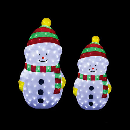 Acrylic LED Snowman - 2 Size - Xmas Outdoor Decoration - Christmas Figure
