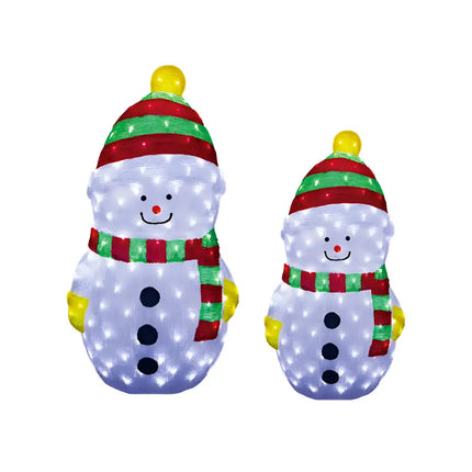 Acrylic LED Snowman - 2 Size - Xmas Outdoor Decoration - Christmas Figure