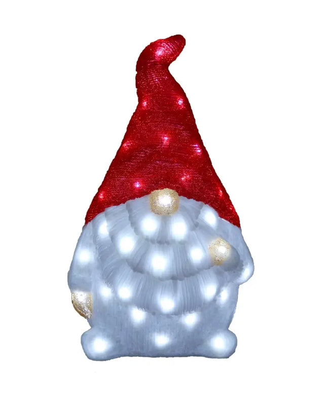 Acrylic Red Santa Gonk - H50cm-Christmas Figure-Lexi Lighting