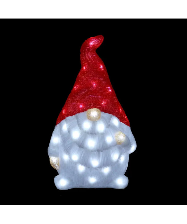 Acrylic Red Santa Gonk - H50cm-Christmas Figure-Lexi Lighting
