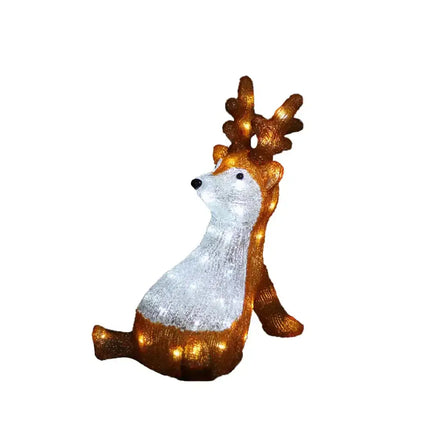 Acrylic Sitting Cute Reindeer - H40cm