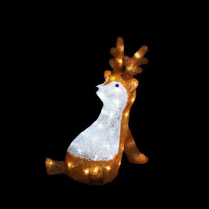 Acrylic Sitting Cute Reindeer - H40cm