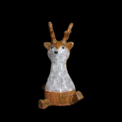 Acrylic Sitting Cute Reindeer - H40cm
