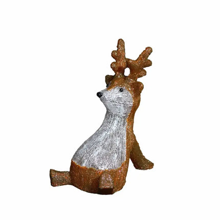 Acrylic Sitting Cute Reindeer - H40cm
