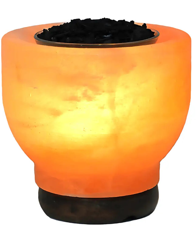 Activated Coconut Charcoal Himalayan Salt Lamp (12V - 12W) - Home & Garden > Lighting > Night Lights & Ambient Lighting - The Himalayan Salt Collective