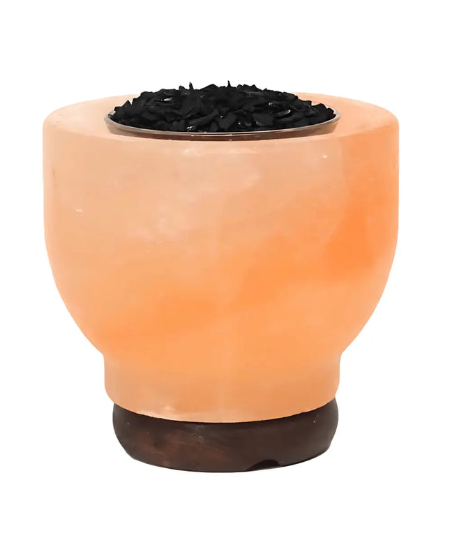 Activated Coconut Charcoal Himalayan Salt Lamp (12V - 12W) - Home & Garden > Lighting > Night Lights & Ambient Lighting - The Himalayan Salt Collective