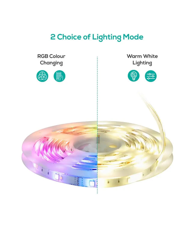 activiva 5m IP65 Smart RGB & Warm White LED Strip Lights-Occasions > Lights-Koala Lamps and Lighting