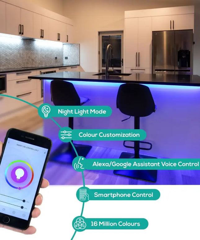 activiva 5m IP65 Smart RGB & Warm White LED Strip Lights-Occasions > Lights-Koala Lamps and Lighting
