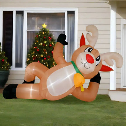Inflatable Reindeer Christmas decoration named Airpower Lying Reindeer 300cm