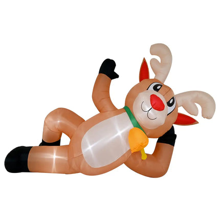 Inflatable Reindeer Christmas Decoration Airpower Lying Reindeer 300cm on display