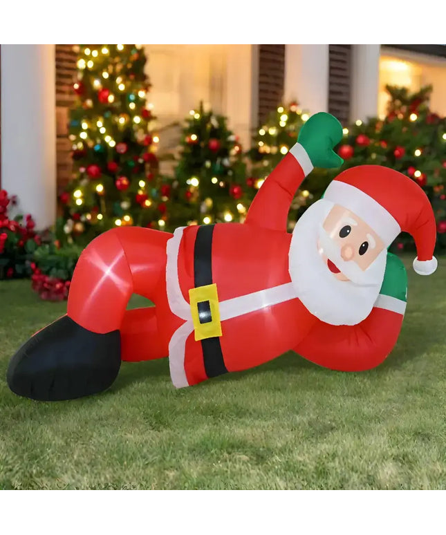 Inflatable Santa Claus decoration Airpower Lying Santa 240cm for festive outdoor display