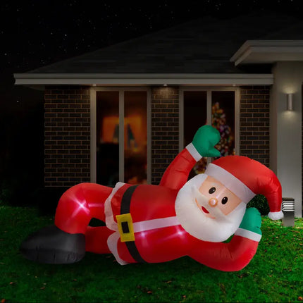 Inflatable Santa Claus decoration from Airpower Lying Santa 240cm product line
