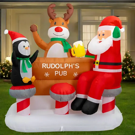 Inflatable Christmas decoration Airpower Rudolphs Pub 150cm perfect for holiday outdoor display